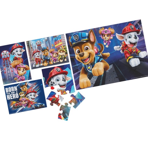Paw Patrol The Movie - Set of 5 Wood Puzzles with Storage Box for Kids - Picture 2 of 12